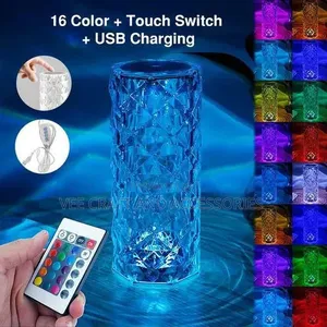 Rose Diamond Table Lamp With Remote Control(Big Size)