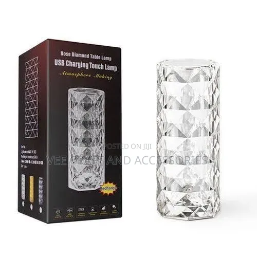 Rose Diamond Table Lamp With Remote Control(Big Size)