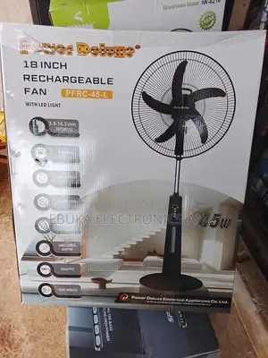18 Inches Rechargeable Standing Fan Power Deluxe Is Available Now