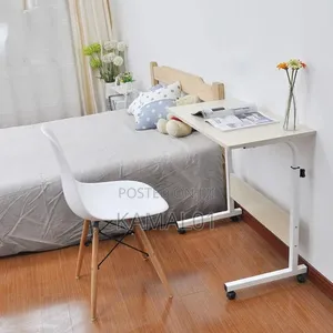 Adjustable Bedside Table- Laptop Table With Chair