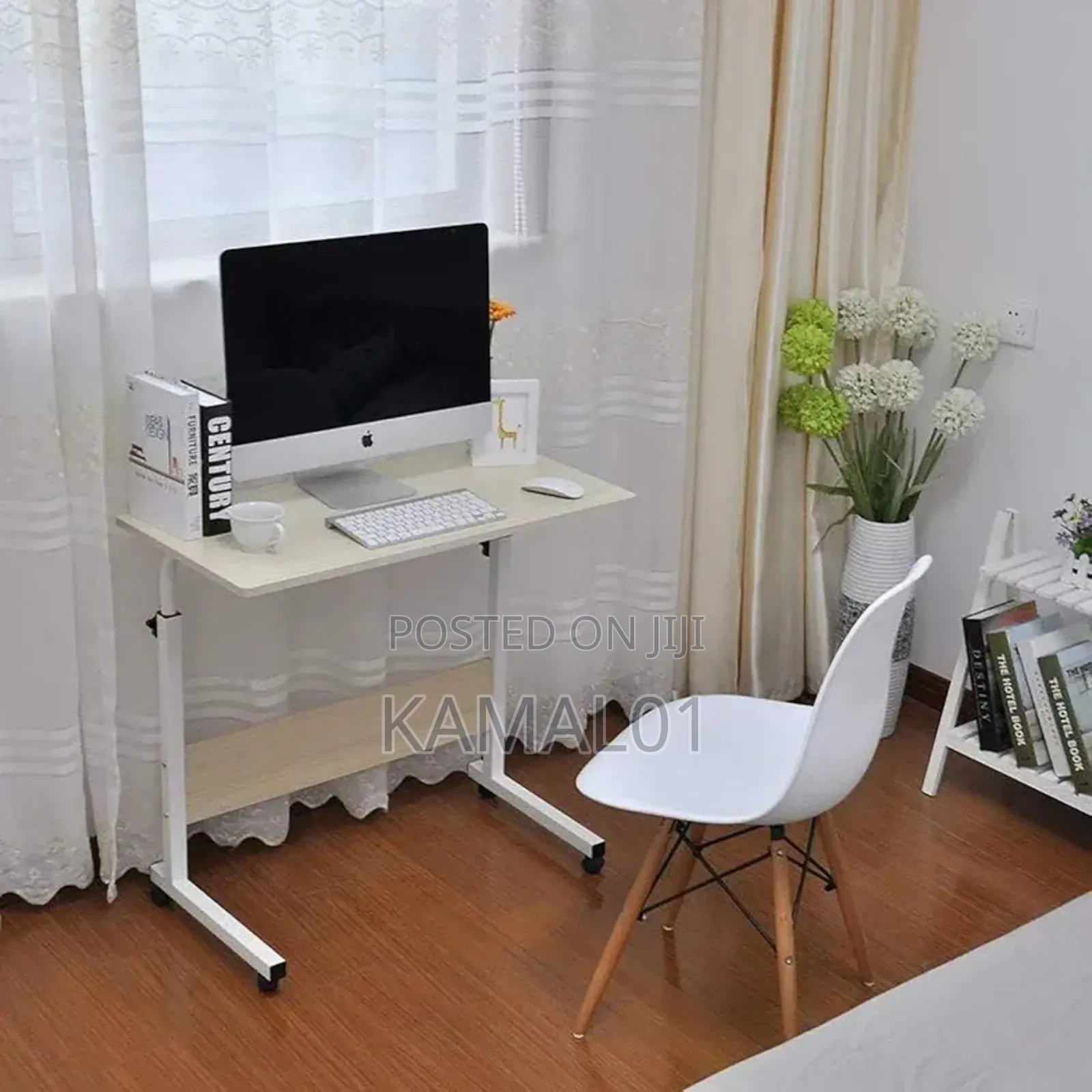 Adjustable Bedside Table- Laptop Table With Chair