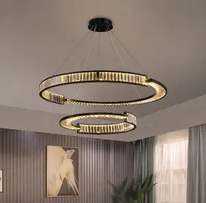 Post Modern Crystal Ring Chandelier Light