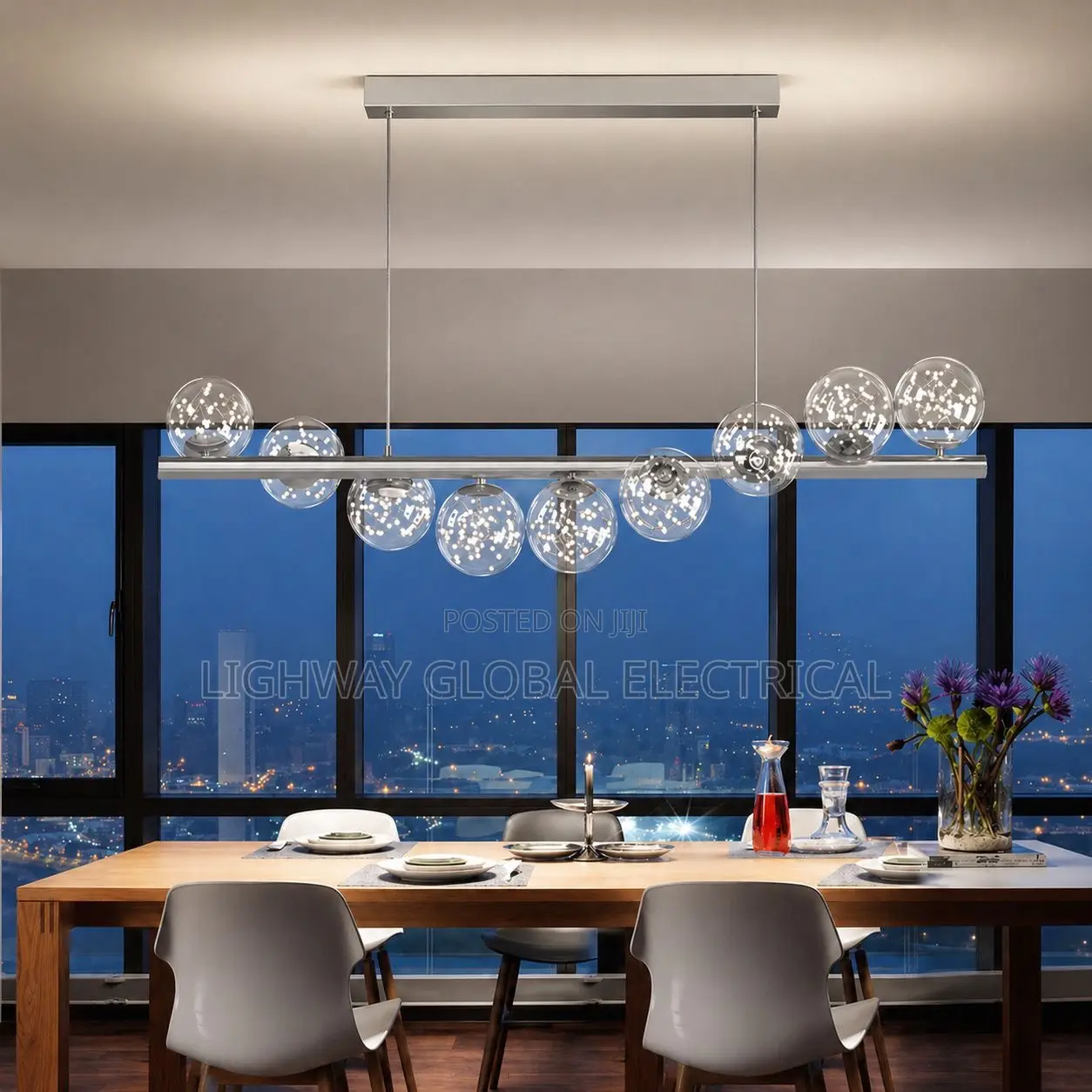Ox Blood Nordic Led Chandelier Light