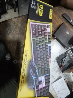 T-Wolf Tf230 Wired Rainbow Backlit Gaming Keyboard and Mouse Combo Set