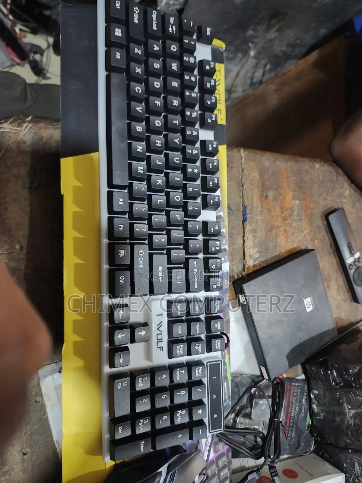 T-Wolf Tf230 Wired Rainbow Backlit Gaming Keyboard and Mouse Combo Set