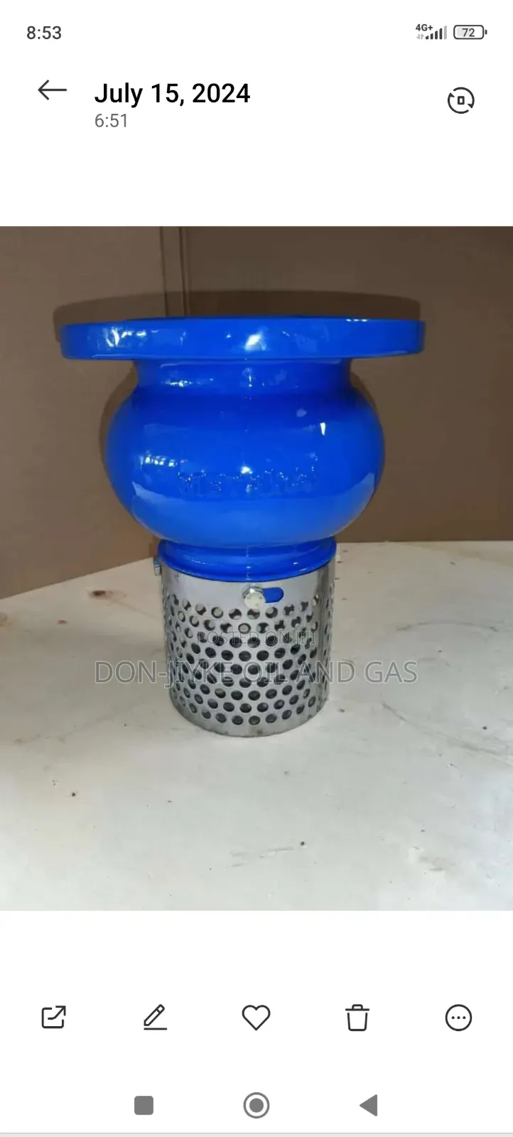 Cast Iron Flange Foot Valve