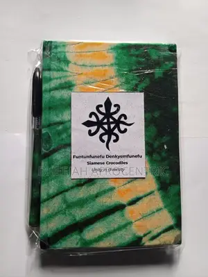 Ankara Midi Notepad Pen – Adinkra Symbols Collection | Afro Notebook