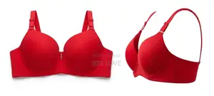Size - 95e or 42dd Bold Red Smooth Microfiber Padded Bra.
