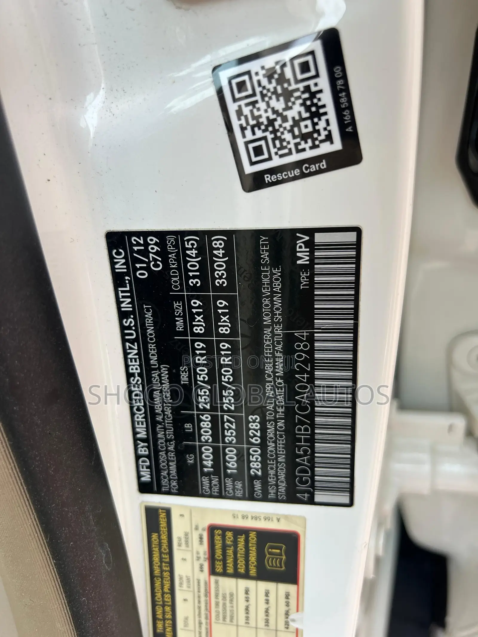 Mercedes-Benz M Class ML 350 4Matic 2012 White
