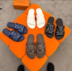Men’S Luxury V-design Slide Slippers – Premium Quality | Size 40-45