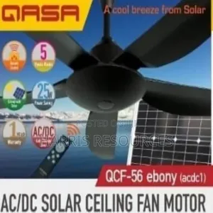 Qasa 5 Blades Solar Ceiling Fan Ac/Dc