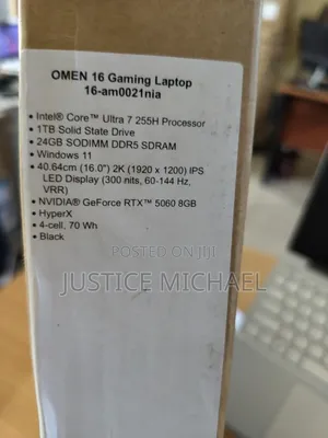 New Laptop HP Omen 16 24GB Intel Core Ultra 7 SSD 1T