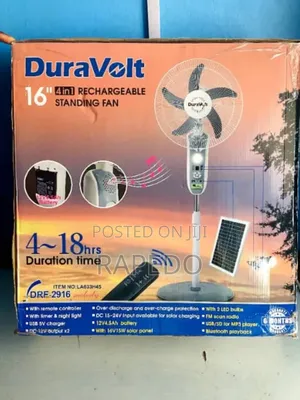 18 Inches Duravolt Reachearchable Solar Standing Fan
