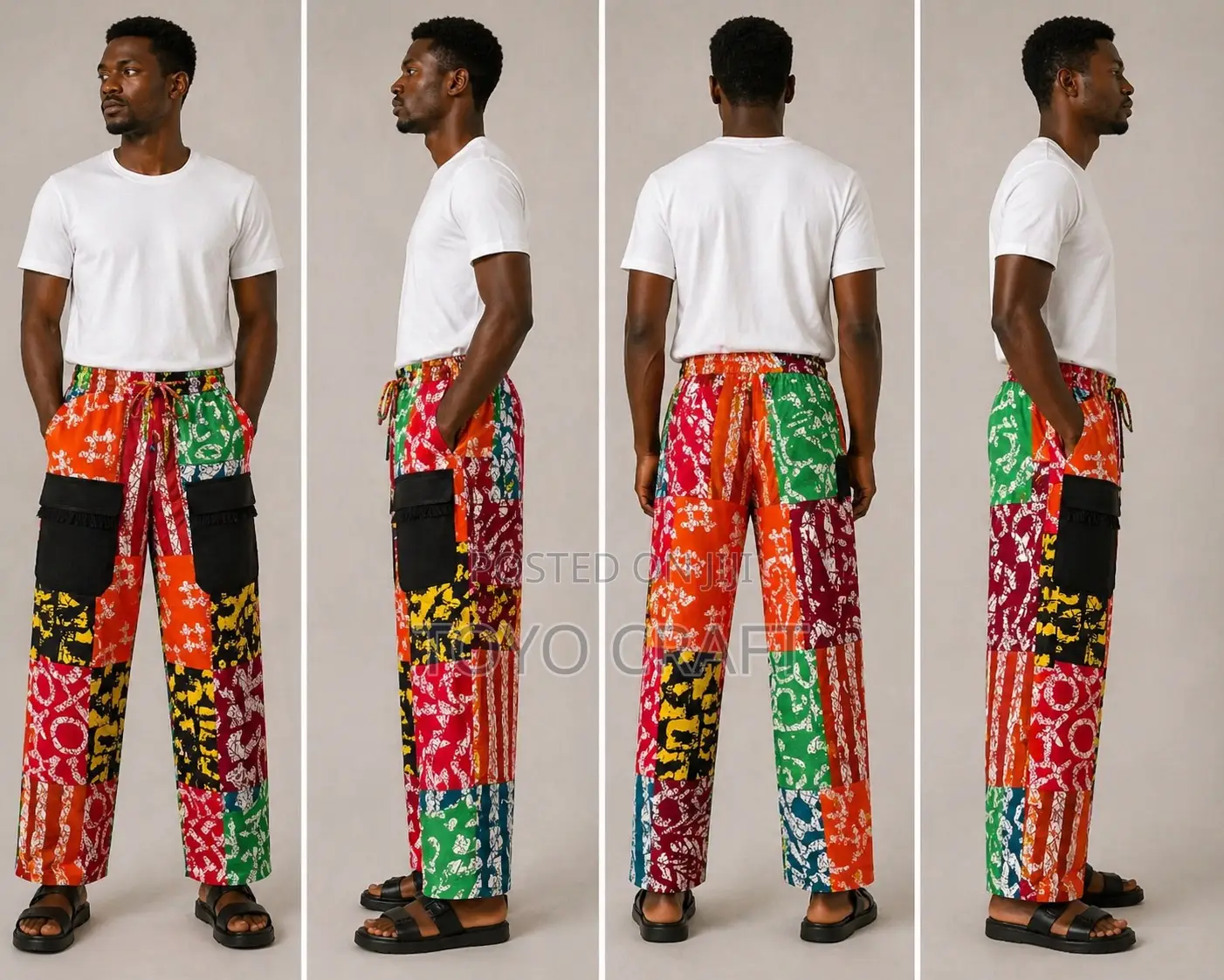 Exclusive Ankara Cargo Pant