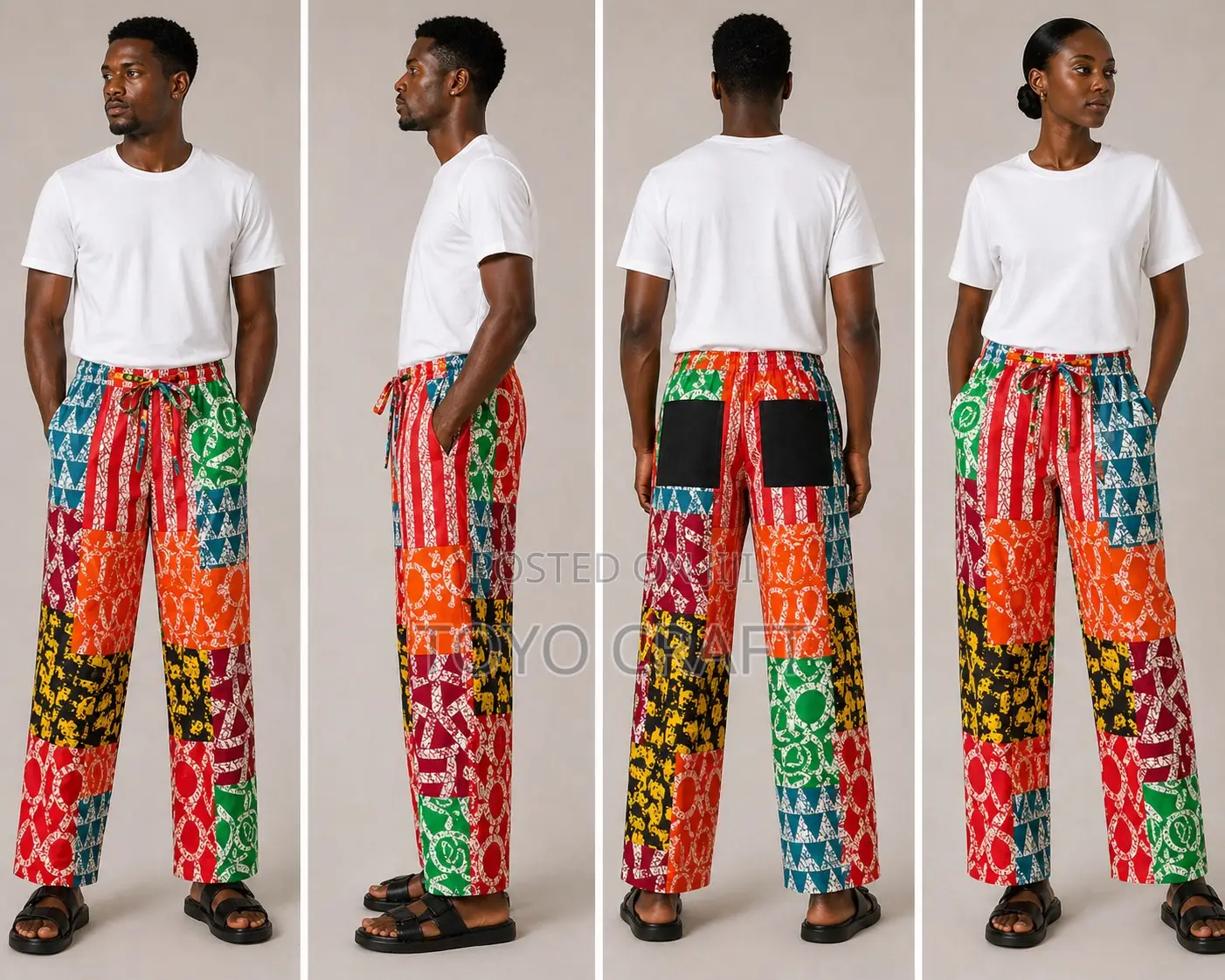 Exclusive Ankara Cargo Pant