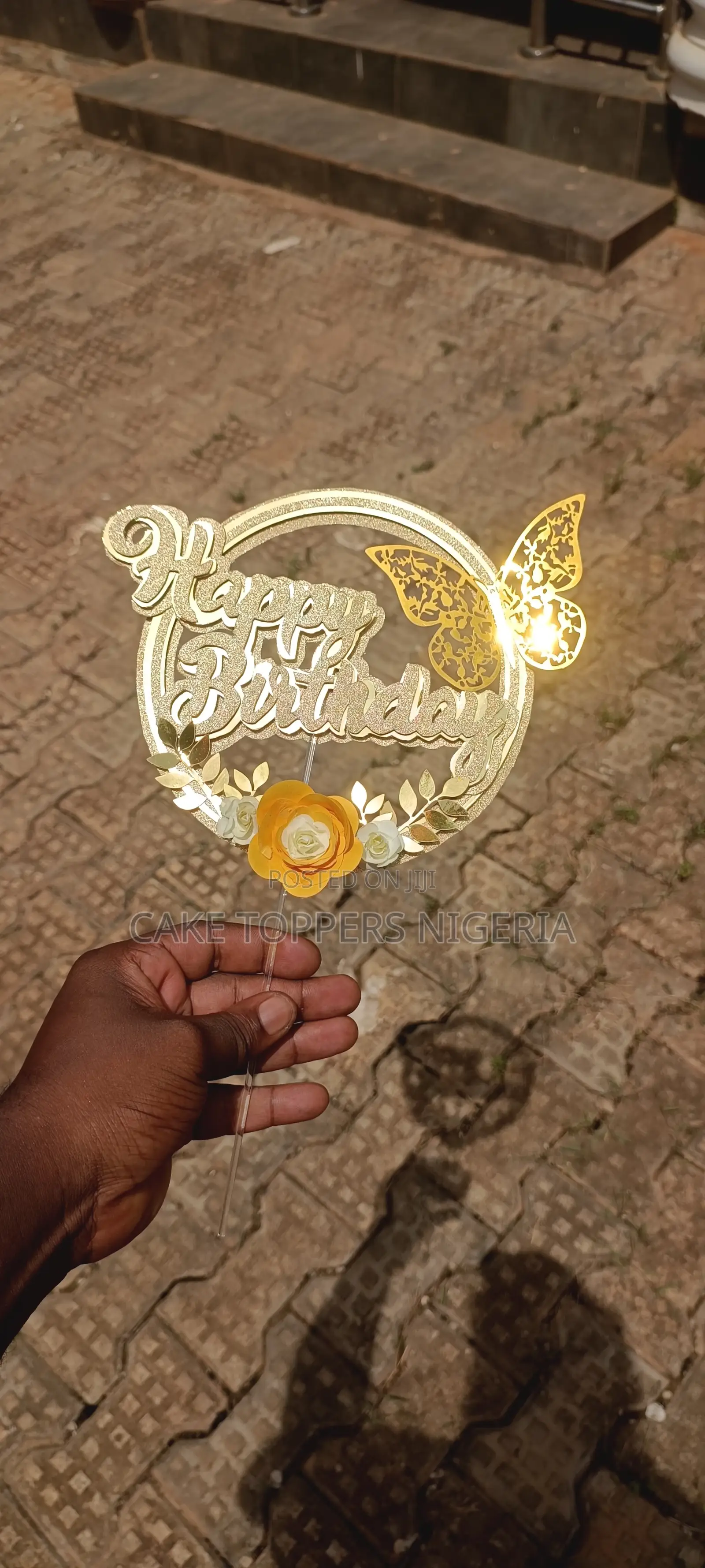 3d Circular Happy Birthday Topper
