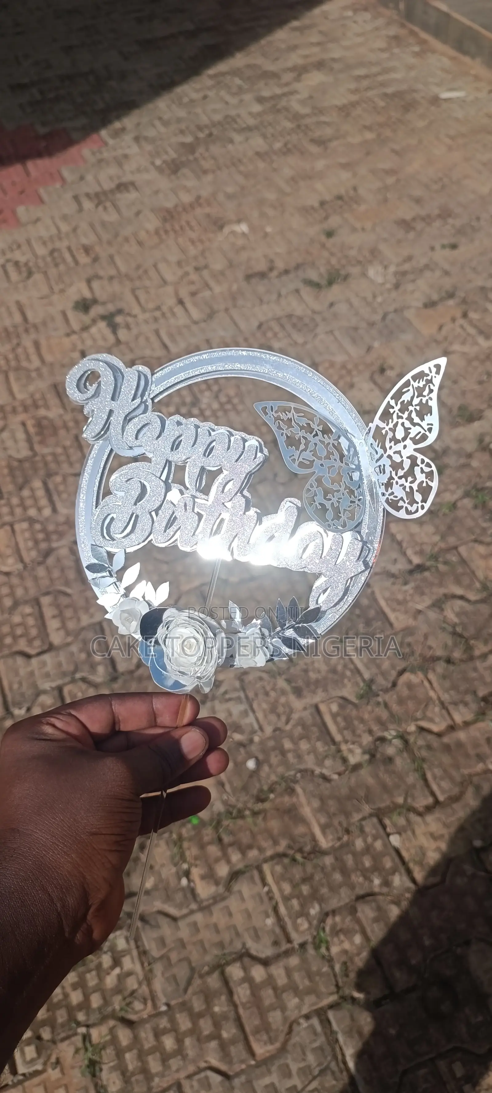 3d Circular Happy Birthday Topper
