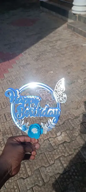 3d Circular Happy Birthday Topper
