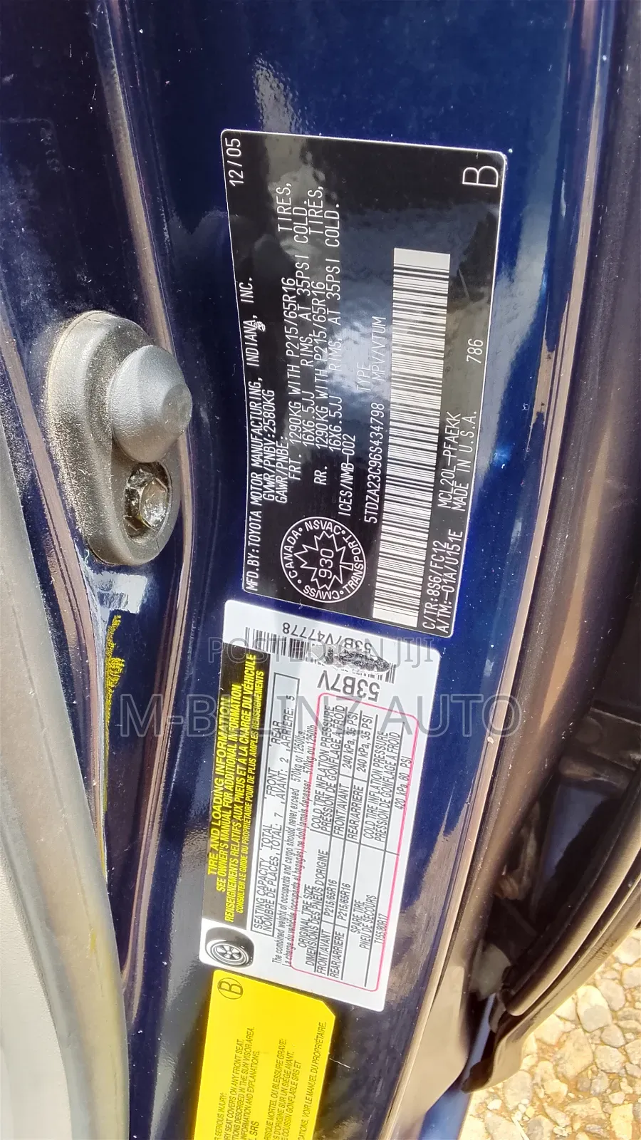 Toyota Sienna 2006 Blue