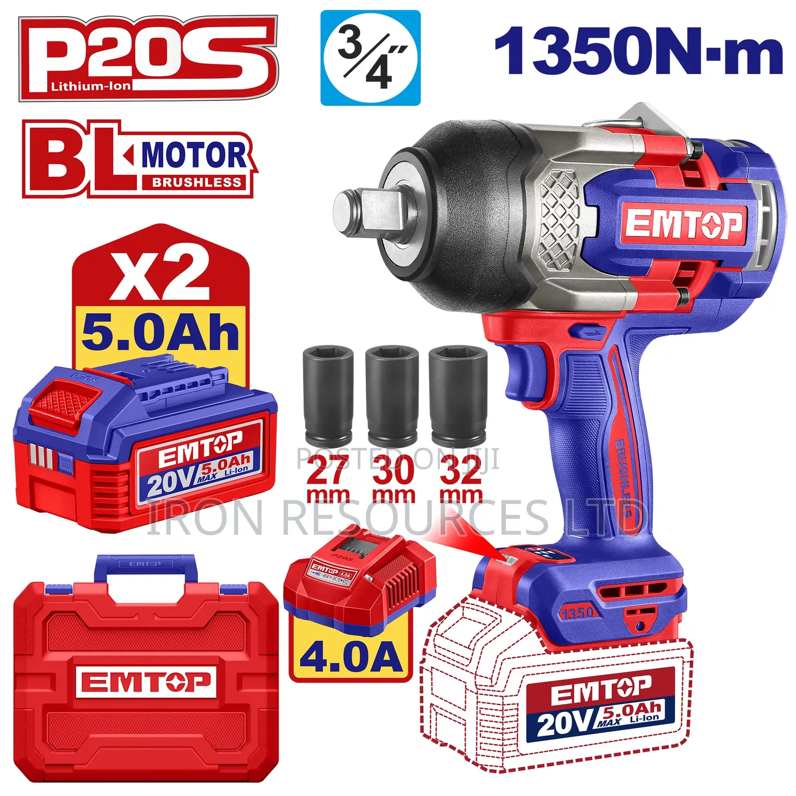 Cordless Impact Wrench 1350n-M