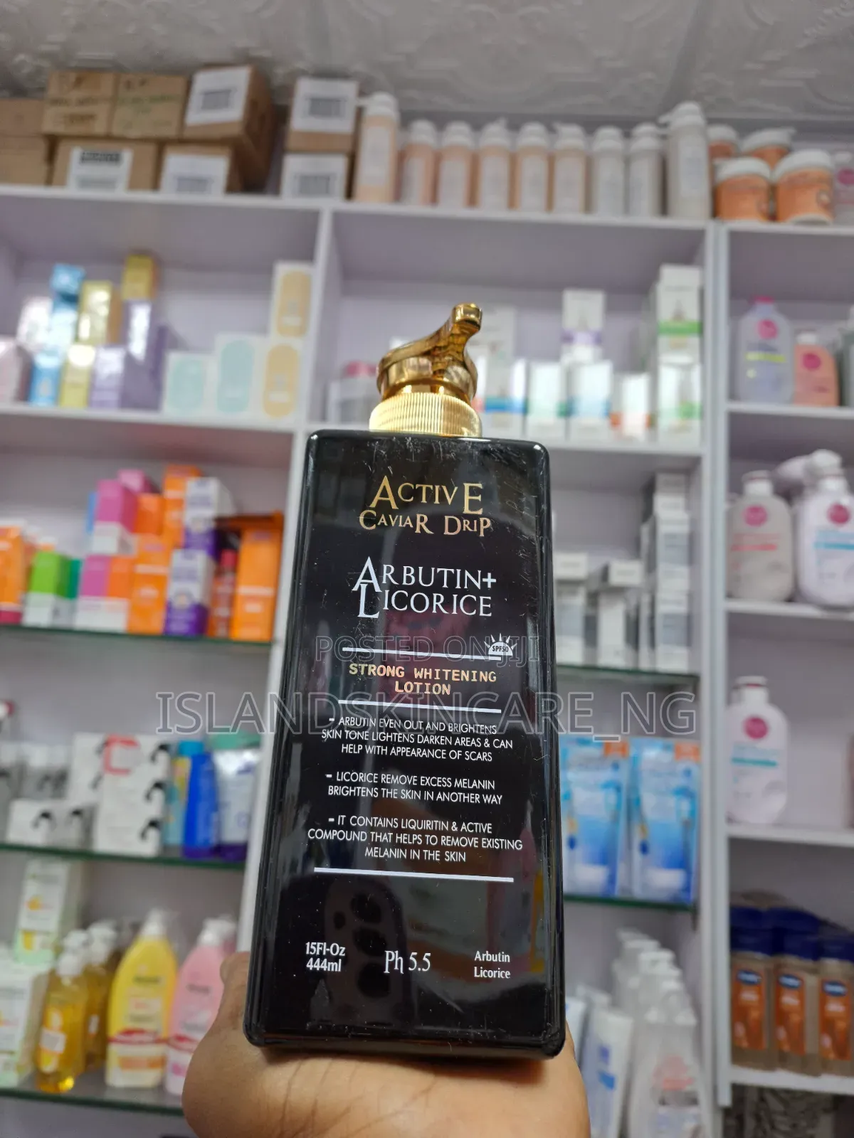 Active Caviar Drip Arbutin Plus Licorice Whitening Lotion (444ml)