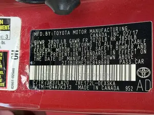 Toyota Corolla 2017 Red