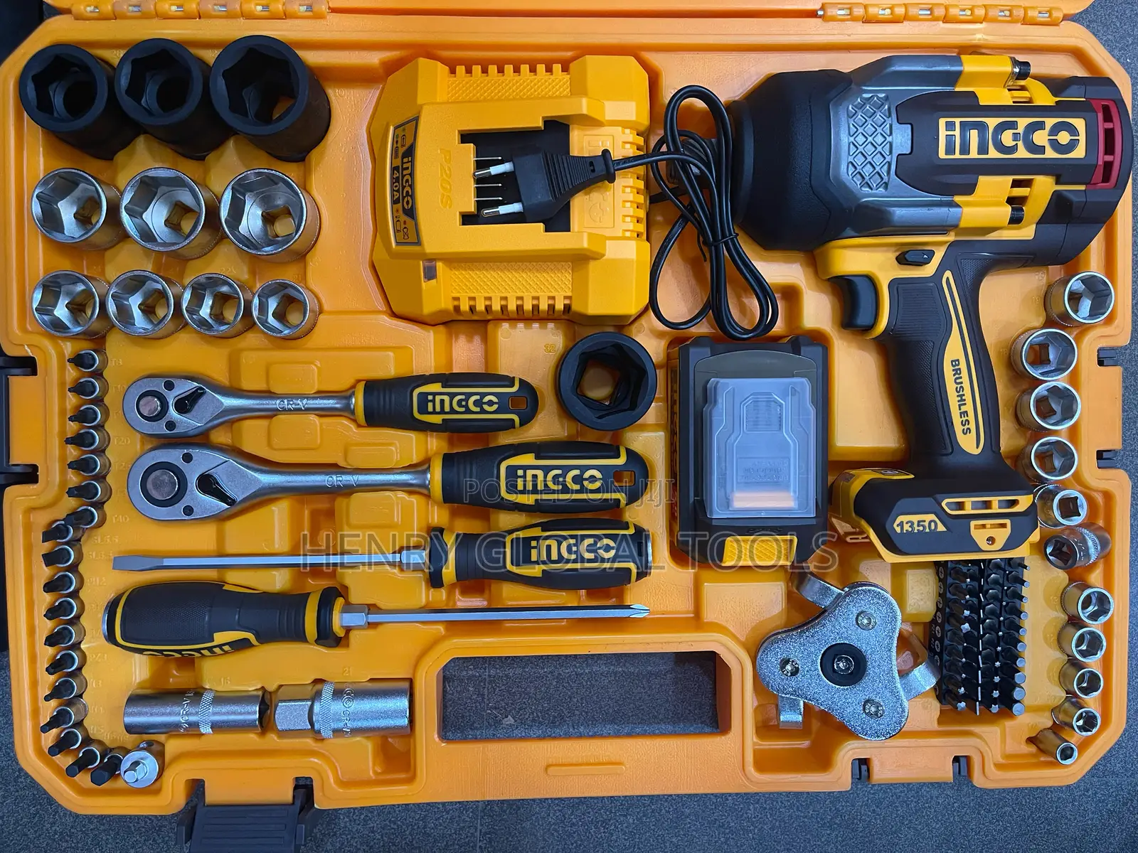 1350n.M 3/4” Ingco Impart Wrench With Tools Set Machine