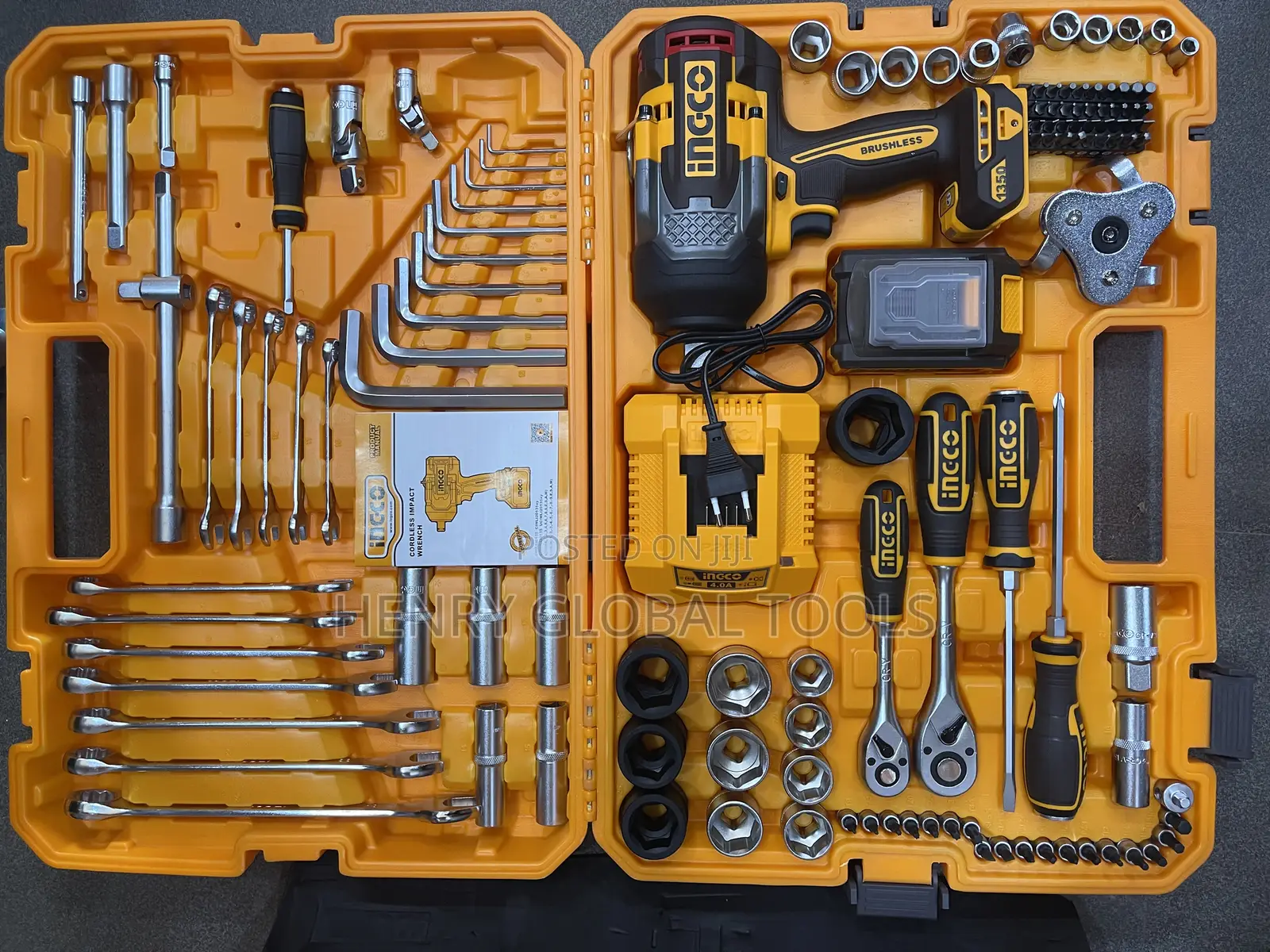 1350n.M 3/4” Ingco Impart Wrench With Tools Set Machine
