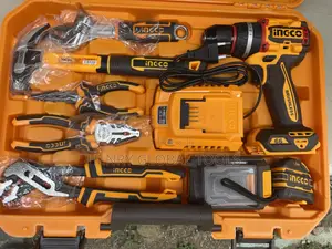 166pcs 66n.M Ingco Impart Drill With Tools Chest Set
