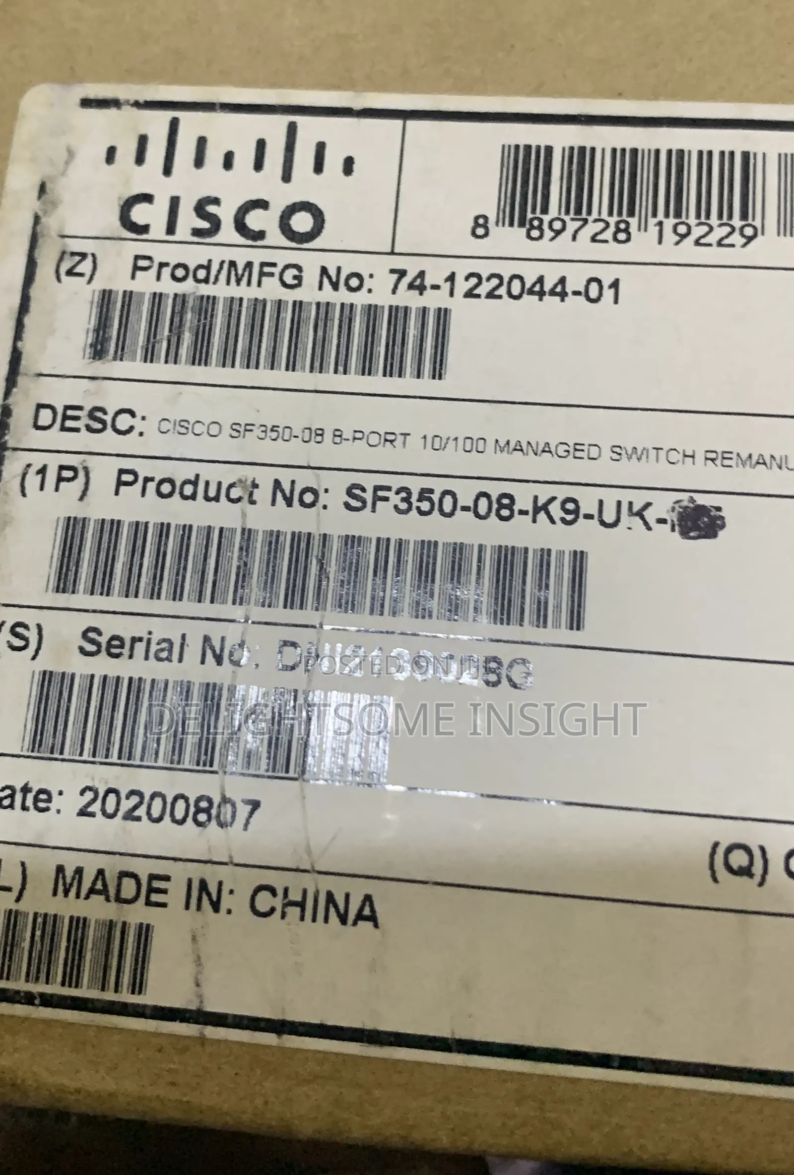 Brand New Cisco Sf350-08--Uk