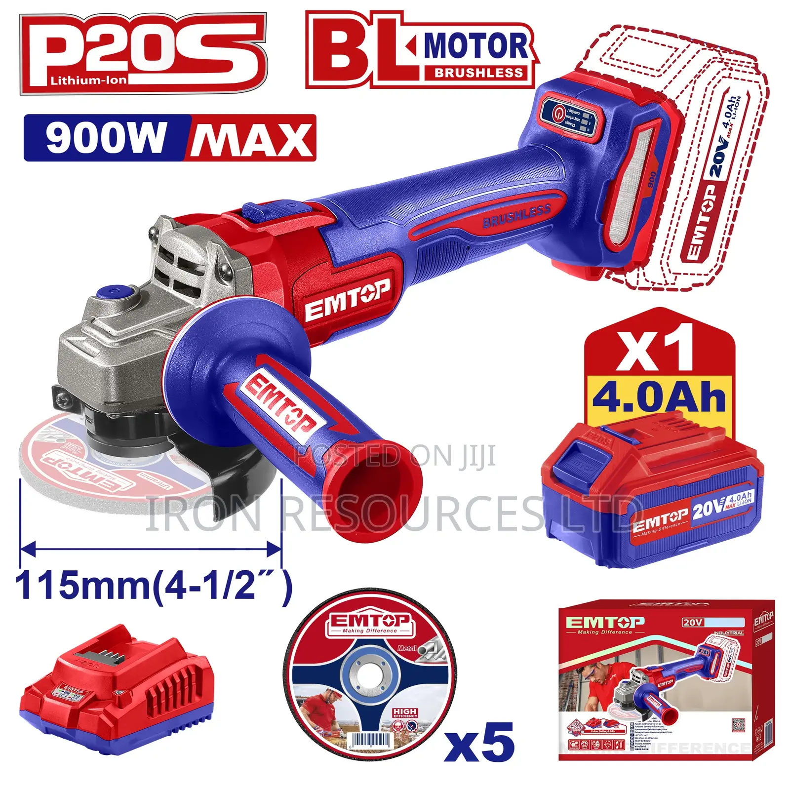 Cordless Angle Grinder 900w