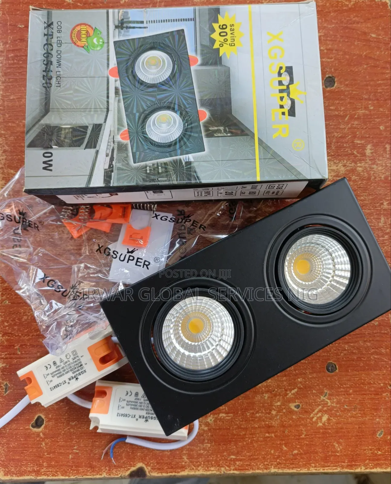 Double Spot Light Black Body Warm White