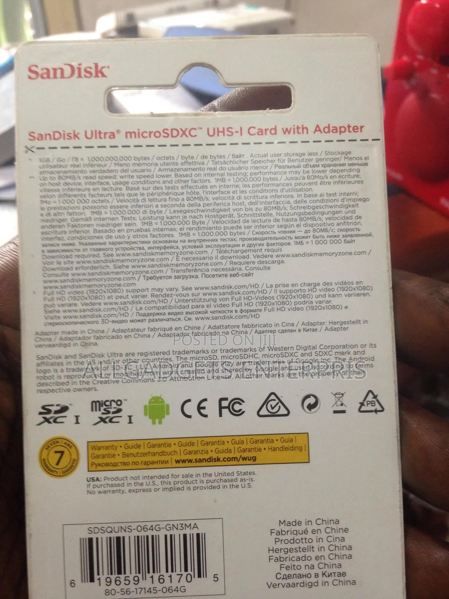 64gb Sandisk Memory Card