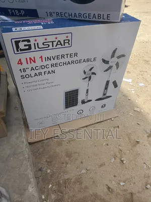 Rechargeable Solar Fan 18 Inches