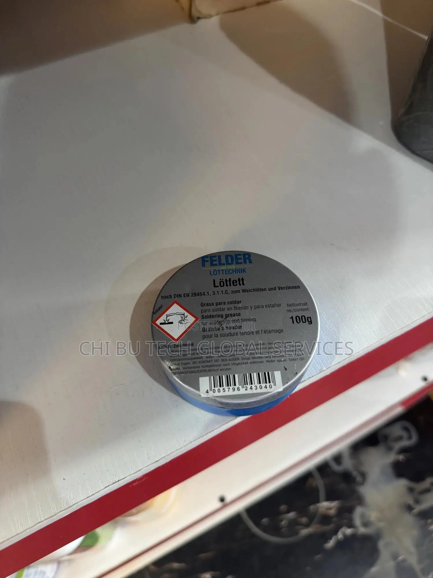 Felder 100g Tin of Soldering Grease