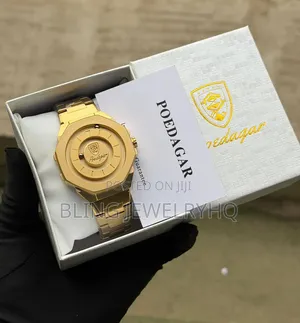 Poedagar Luxury Gold Wristwatch