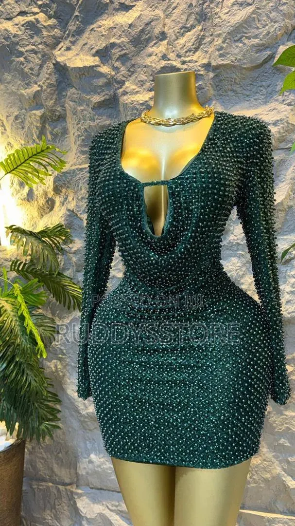 Green Sequin Mini Dress