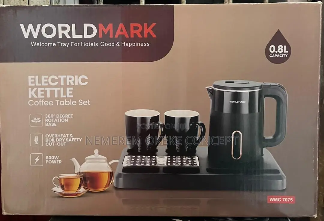 World Mark Electric Kettle Coffee Table Set