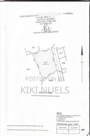 Public Institution (School) Plot for Sale – Katampe ,Abuja