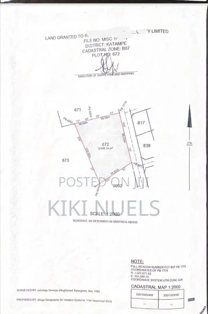 Public Institution (School) Plot for Sale – Katampe ,Abuja