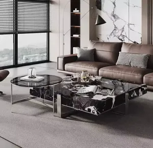 2-in-1 Nesting Coffee Table Set – Modern Luxury