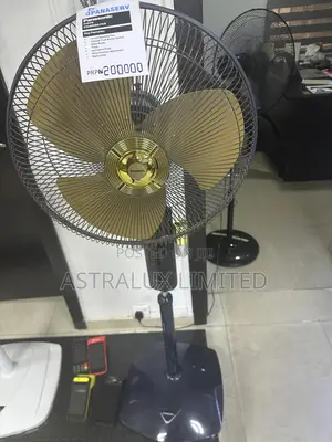 Panasonic Stand Fan, 3-Speed, Metal Blade Side Lights