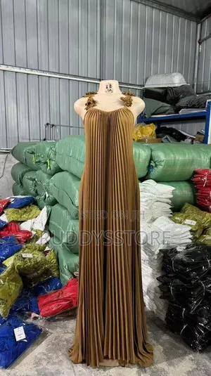 Black Pleated Maxi Dress