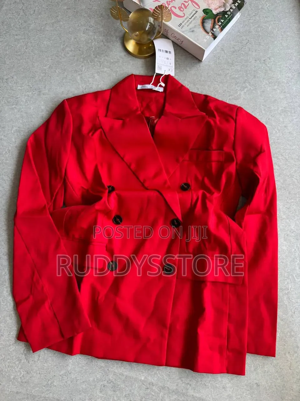 Red Structured Blazer