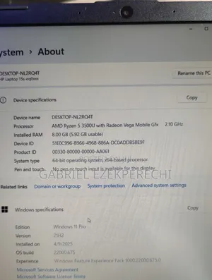 Laptop HP 15s 8GB AMD Ryzen 5 SSD 512GB