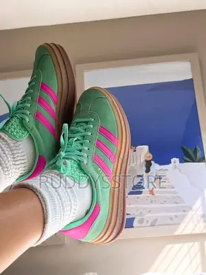 Adidas Gazelle Bold Pulse Mint Pink Sneakers/Buy One Get a Free Sock