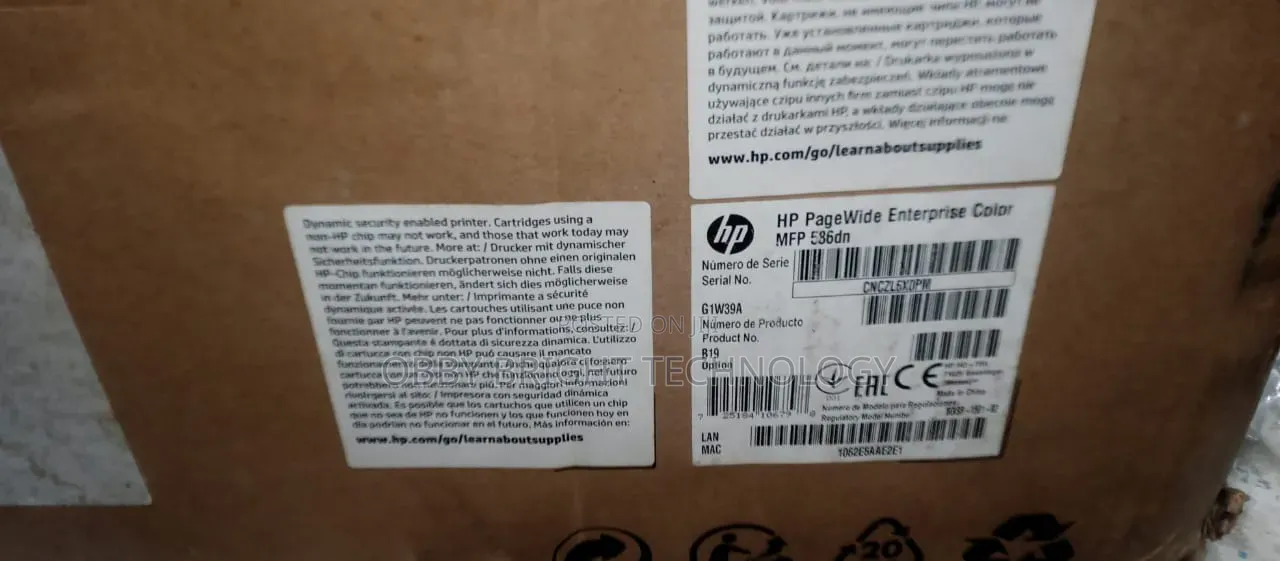 Hp Pagewide Enterprise Colour MFP 586dn Multifunction Printer