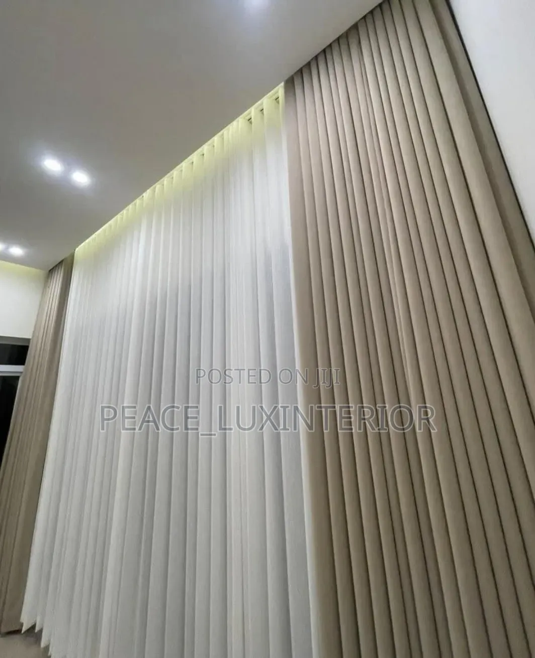 Beige Bespoke Curtain