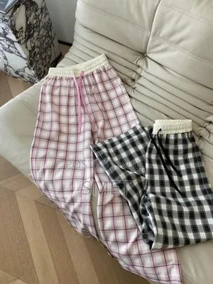Unisex Checkered Lounge Pants – Soft Cotton Pajama Trousers