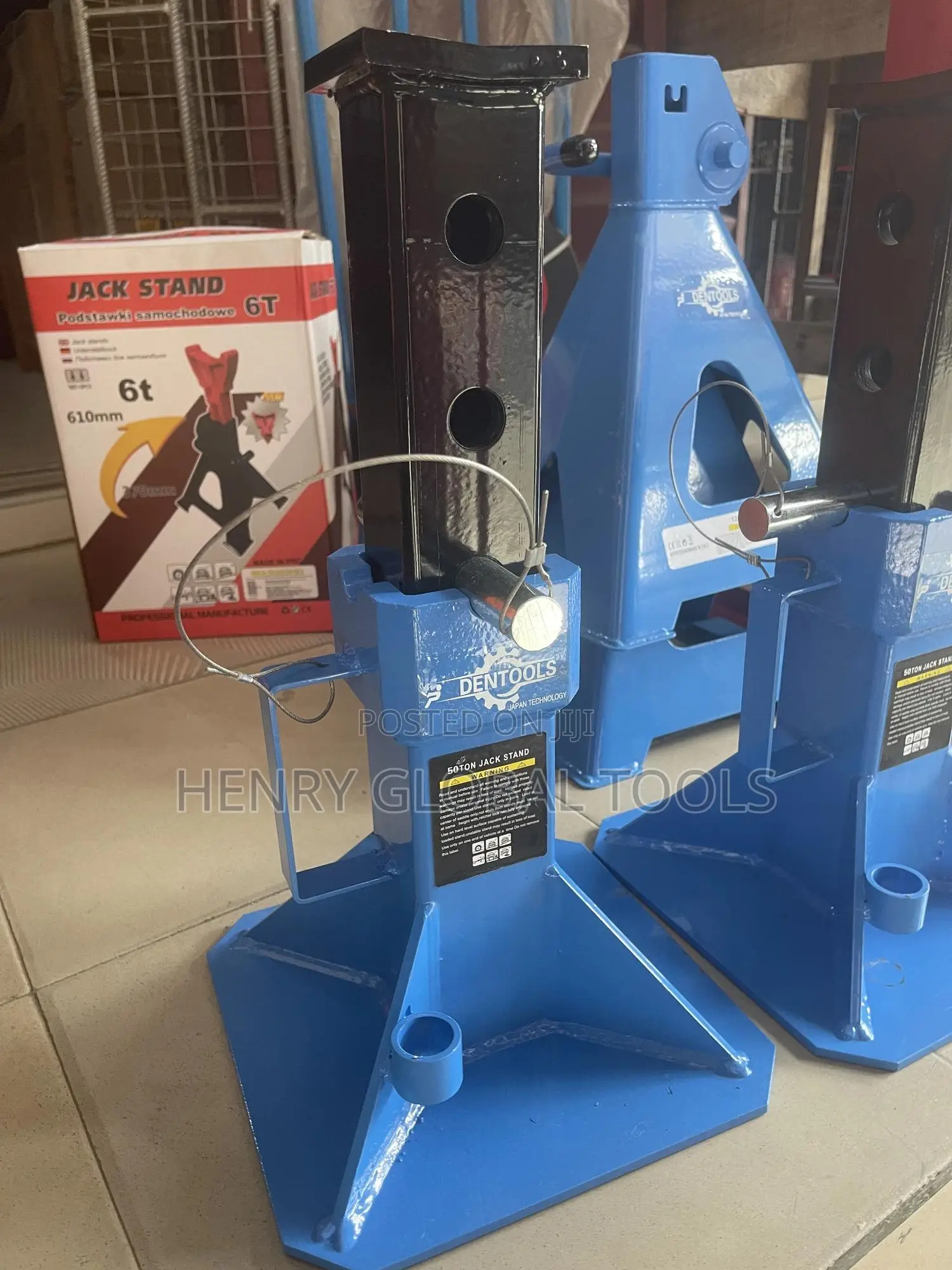 1pc 50tons Industrial Heavy Duty Jack Stand Tools